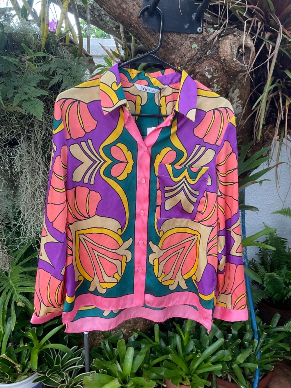 ZARA Colorful Moroccan Blouse NWT